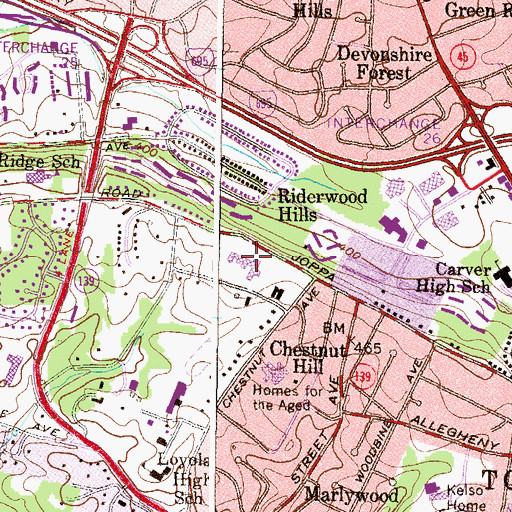 Topographic Map of Helpers of the Sacred Heart Mission, MD