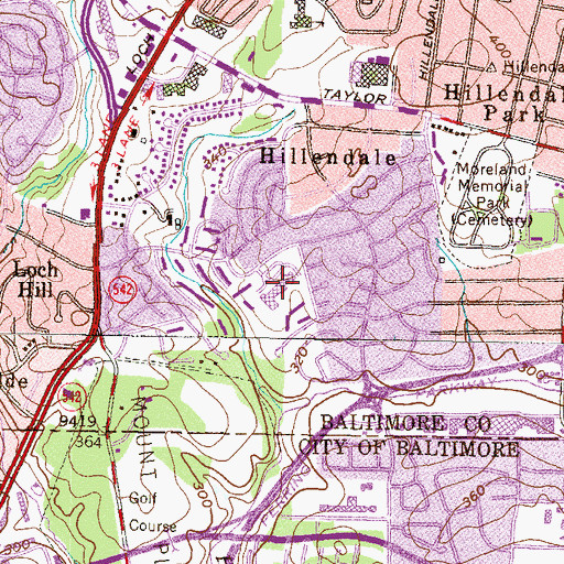 Topographic Map of Halstead Academy, MD
