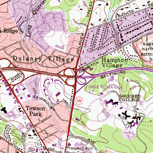 Topographic Map of Interchange 27, MD