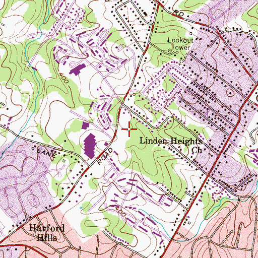 Topographic Map of Krause Park, MD