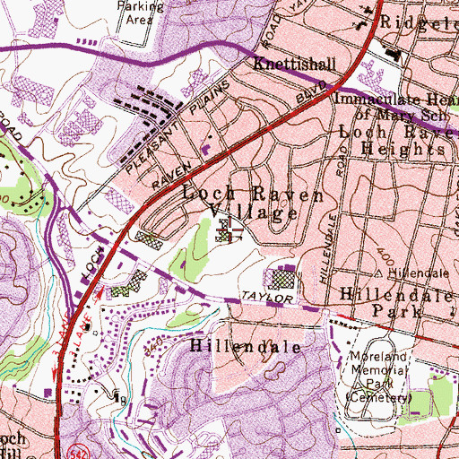 Topographic Map of Loch Raven Elementary School, MD