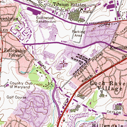 Topographic Map of Loch Raven Technical Academy, MD