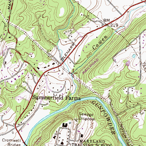 Topographic Map of Pierce Branch, MD