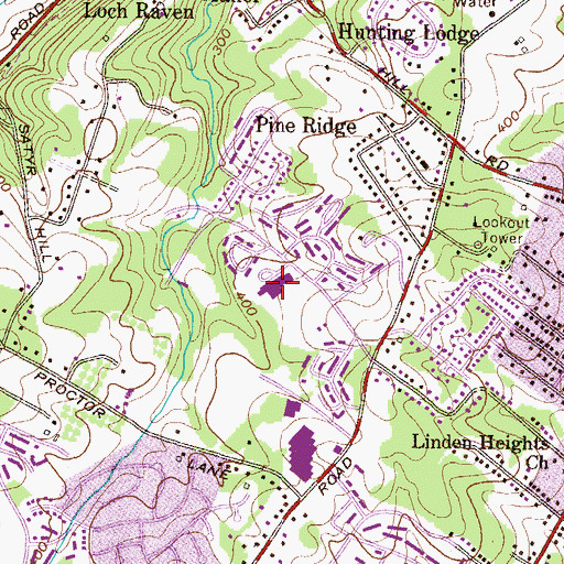 Topographic Map of Pine Grove Elementary School, MD