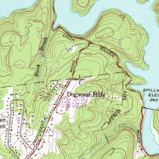 Topographic Map of Pineleigh, MD
