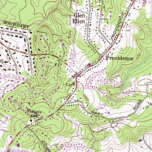 Topographic Map of Providence Church, MD