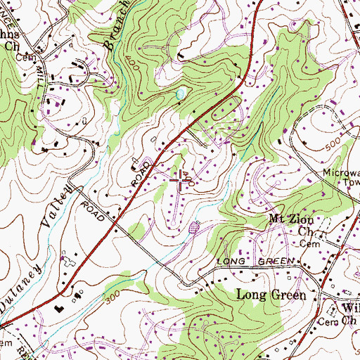 Topographic Map of Ravenhurst, MD