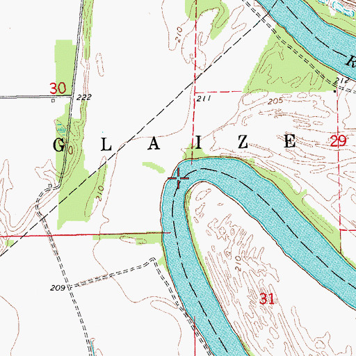 Topographic Map of Cooper Bend, AR