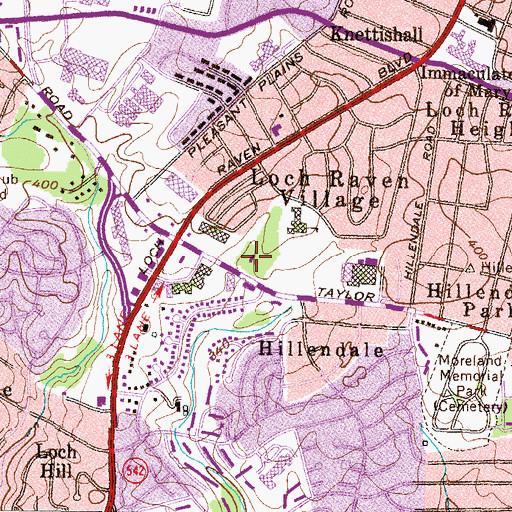 Topographic Map of Saint Andrews Lutheran Church, MD