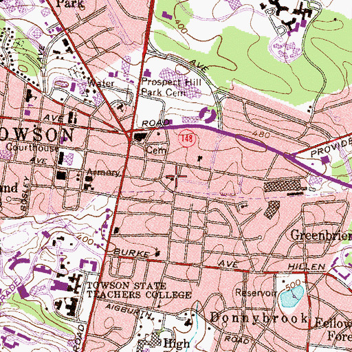 Topographic Map of Saint James Church, MD