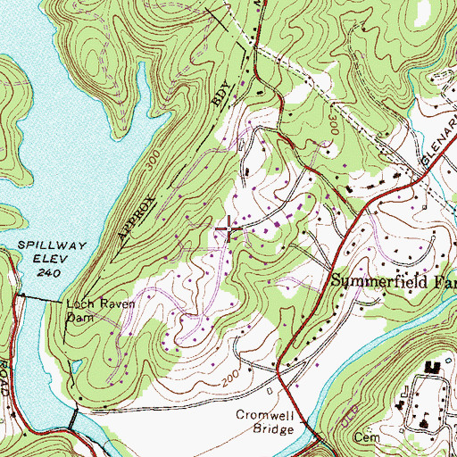 Topographic Map of Summer Hill, MD