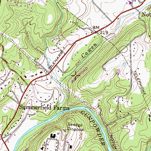 Topographic Map of Summerfield (historical), MD