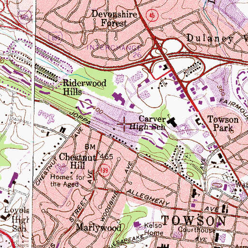 Topographic Map of The Colony, MD