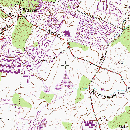 Topographic Map of The Lakes, MD