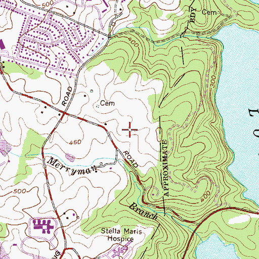 Topographic Map of Timberline Park, MD