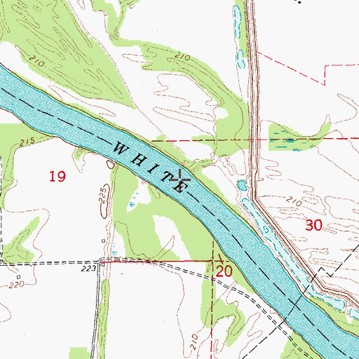Topographic Map of Deitz School, AR