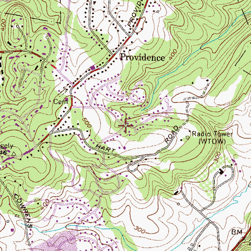 Topographic Map of Valewood at Hampton Gardens, MD