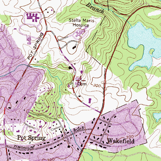 Topographic Map of Villa Maria Orphanage, MD