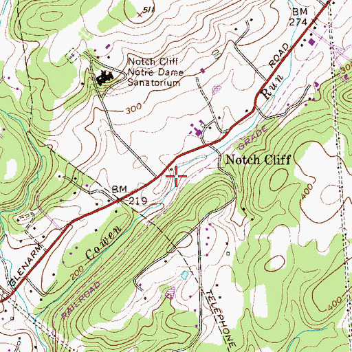 Topographic Map of Villa Maria Spring, MD