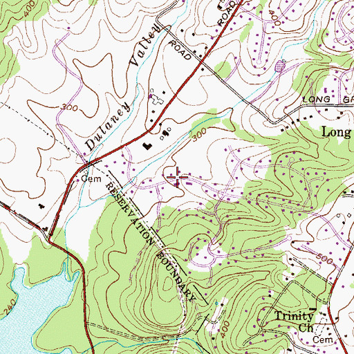 Topographic Map of Windemere, MD