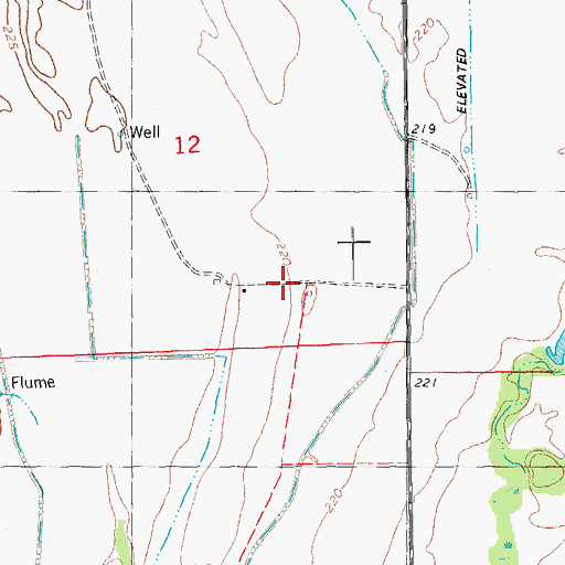 Topographic Map of Givens Cemetery, AR