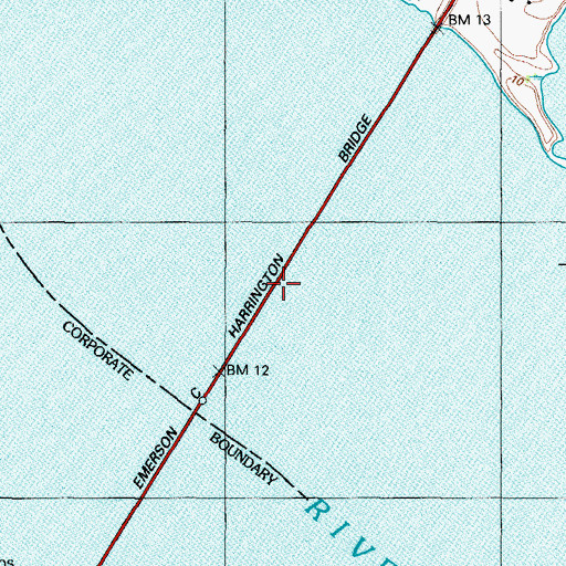 Topographic Map of Akers Ferry (historical), MD