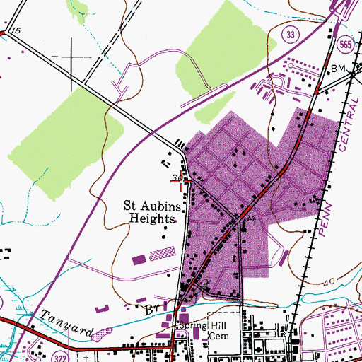 Topographic Map of Ashby Park, MD
