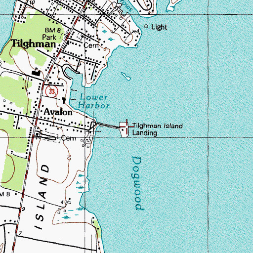 Topographic Map of Avalon Island, MD