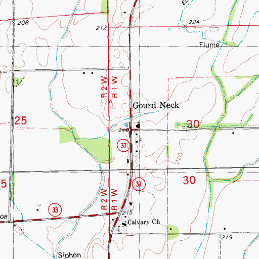 Topographic Map of Gourd Neck, AR