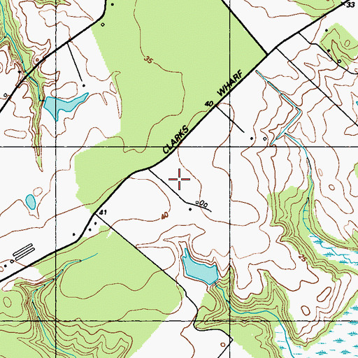 Topographic Map of Bamberry Neck, MD