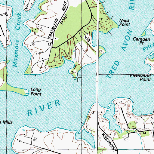 Topographic Map of Barren Point, MD