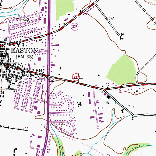 Topographic Map of Bethel African Methodist Episcopal Church (historical), MD