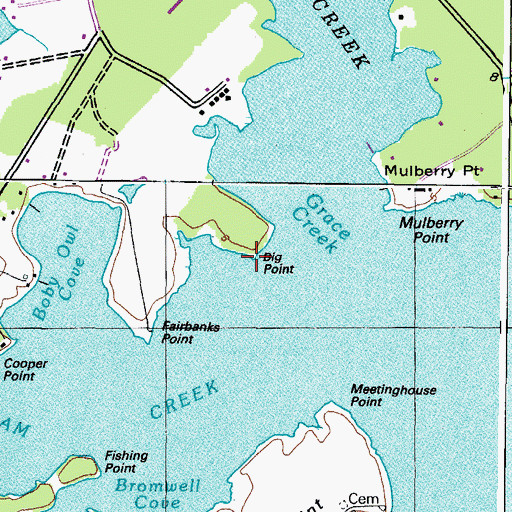 Topographic Map of Big Point, MD