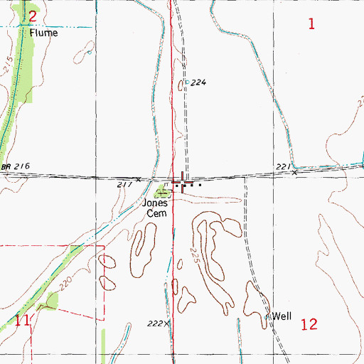 Topographic Map of Love Chapel (historical), AR