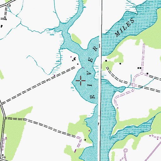Topographic Map of Black Duck Cove, MD