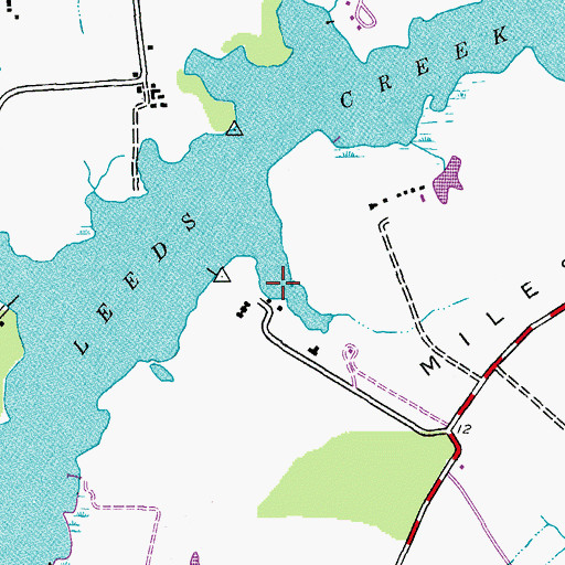 Topographic Map of Blakes Cove, MD