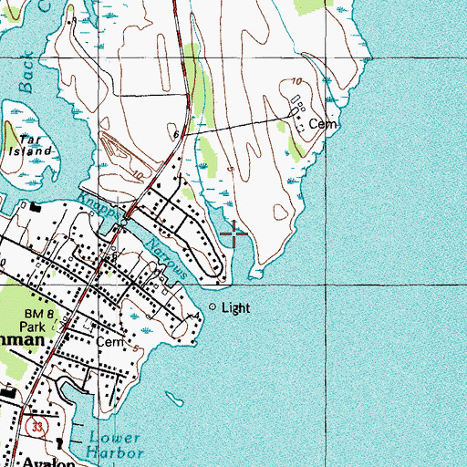 Topographic Map of Boat Point Cove, MD