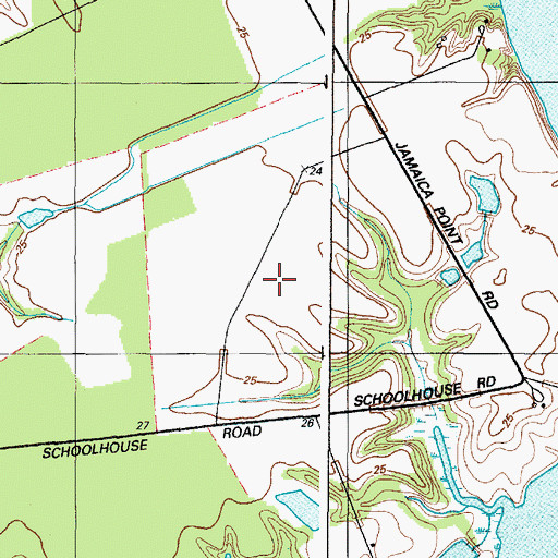 Topographic Map of Bolingbroke Neck, MD