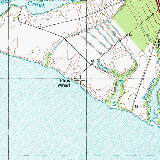 Topographic Map of Burams Landing, MD