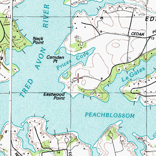 Topographic Map of Camden Point Farm, MD