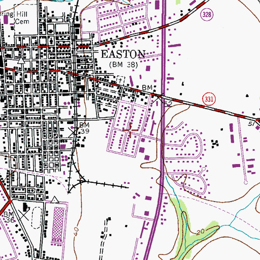 Topographic Map of Carrolls Addition, MD