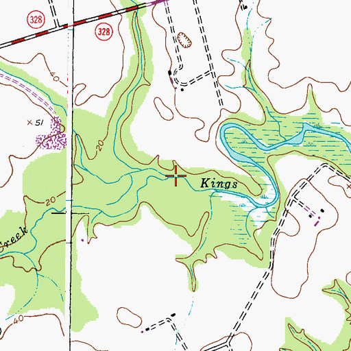 Topographic Map of Chancellors Branch, MD