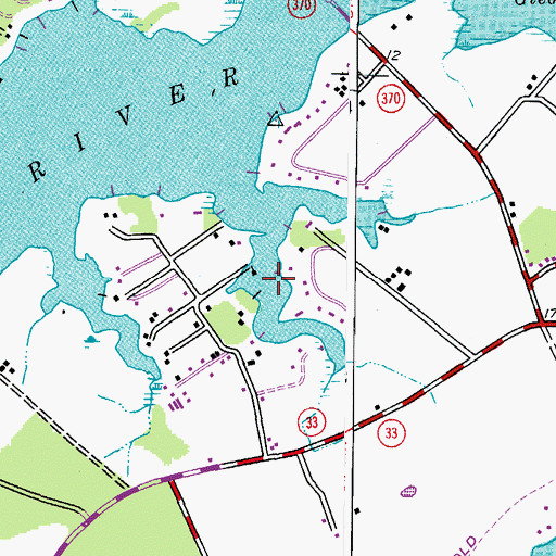 Topographic Map of Chapel Cove, MD