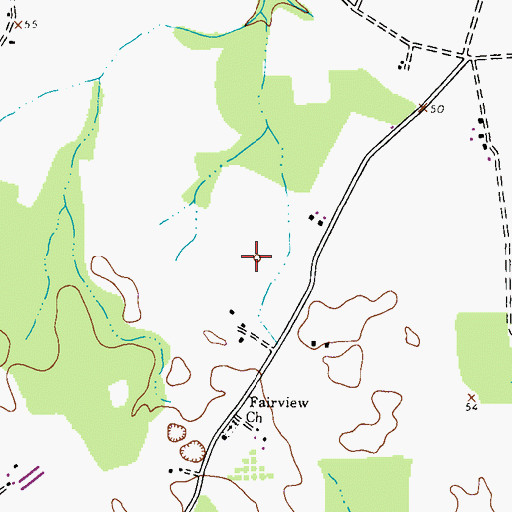 Topographic Map of Chapel Woods, MD