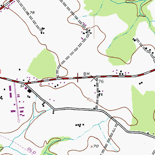Topographic Map of Chilcutt, MD