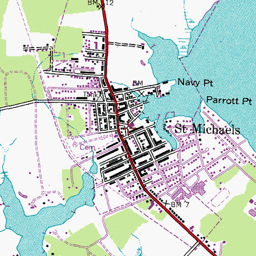 Topographic Map of Christ Episcopal Church, MD