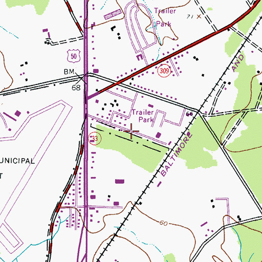 Topographic Map of Clearview, MD