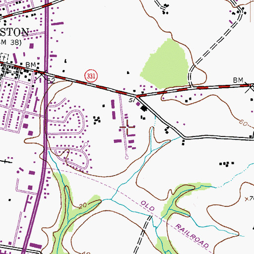 Topographic Map of Clifton Industrial Park, MD