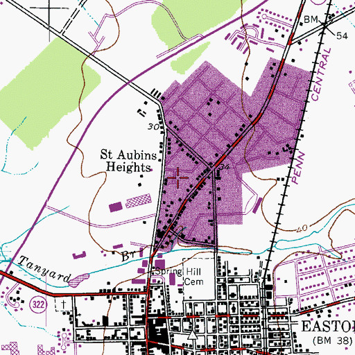 Topographic Map of Colonial Heights, MD