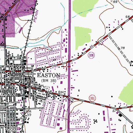 Topographic Map of Country School, MD